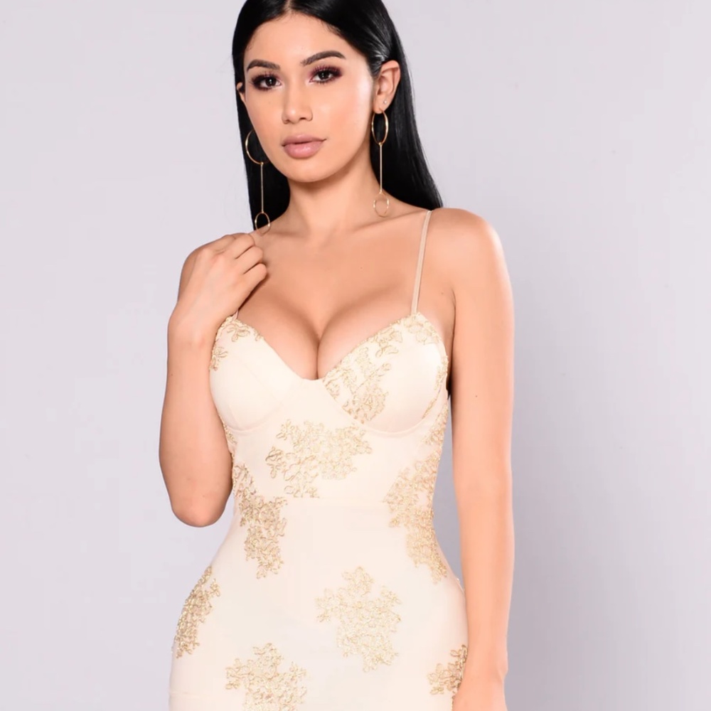 Embroidered Gold Dress